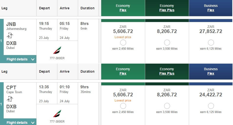 does cheap emirates flights offers seasonal discounts?