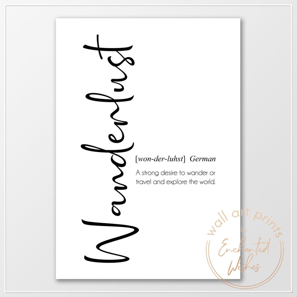 what modern language uses the word wanderlust meaning?