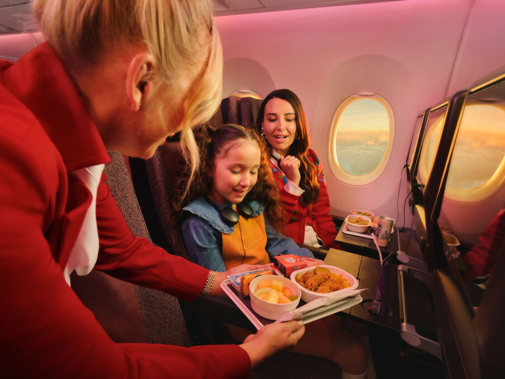 does virgin flights to miami include meals?