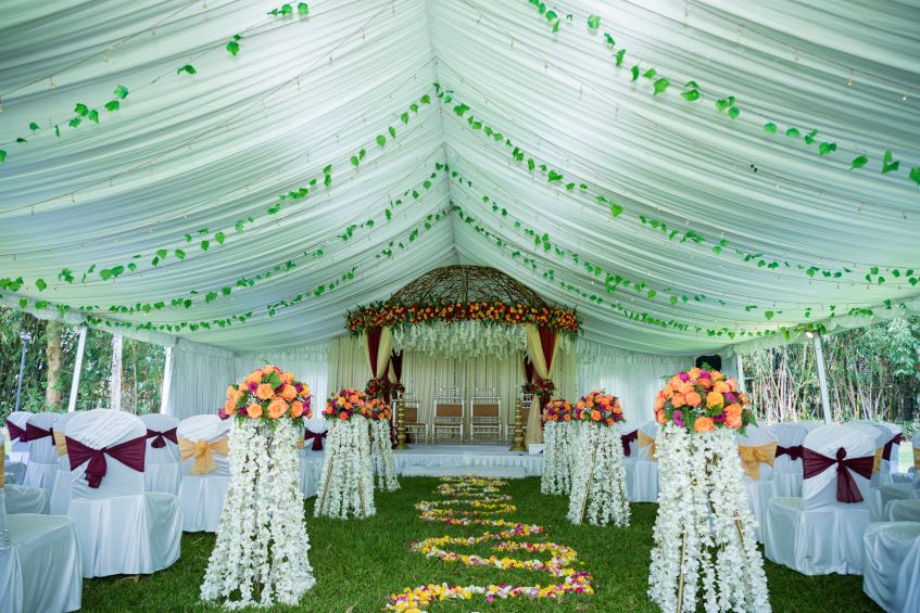 are outdoor tent wedding beneficiary?